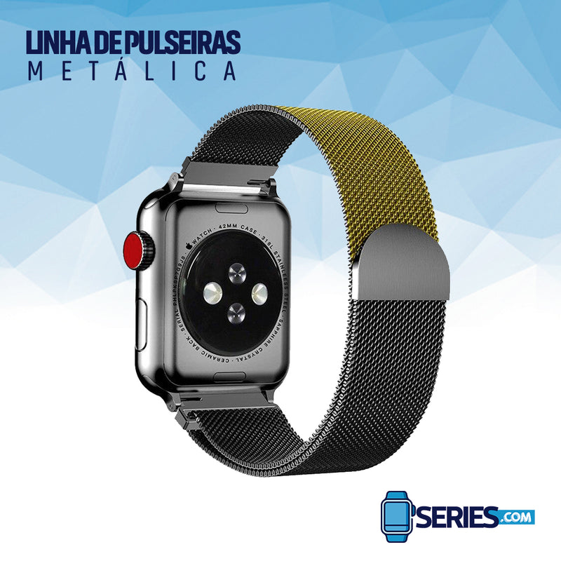 Pulseiras Milanesa/Metálica Original para Smartwatch IWO e Apple Watch